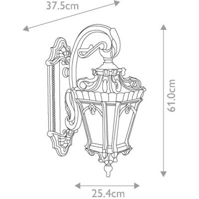 Elstead Lighting Tournai kinkiet zewnętrzny 2x60 W szary-brązowy KL-TOURNAI2-L