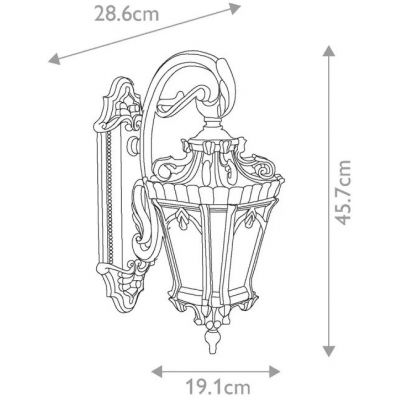Elstead Lighting Tournai kinkiet zewnętrzny 1x60 W szary-brązowy KL-TOURNAI2-M