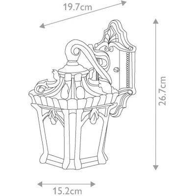 Elstead Lighting Tournai kinkiet zewnętrzny 1x60 W szary-brązowy KL-TOURNAI2-S