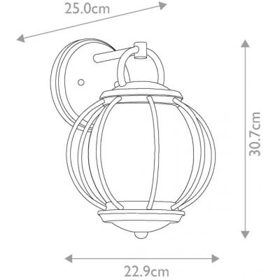 Elstead Lighting Vandalia kinkiet zewnętrzny 1x60 W czarny KL-VANDALIA2-S