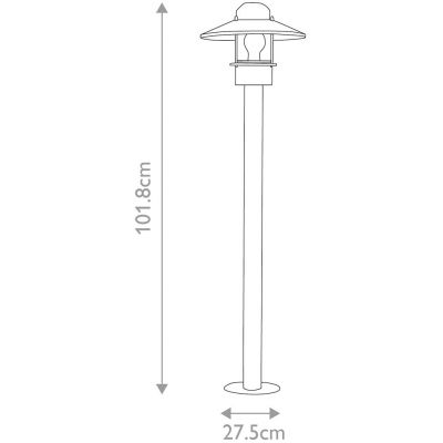 Elstead Lighting Klampenborg lampa stojąca zewnętrzna 1x60 W czarna KLAMPENBORG-BOL-BK