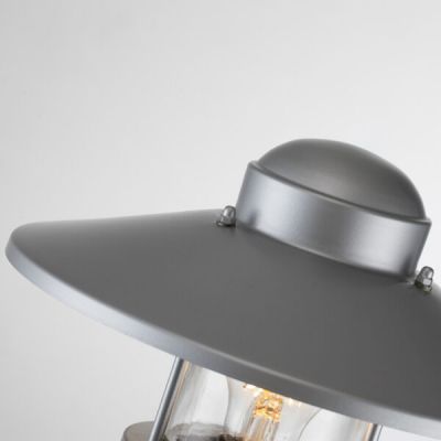 Elstead Lighting Klampenborg lampa stojąca zewnętrzna 1x60 W srebrna KLAMPENBORG-BOL-SIL