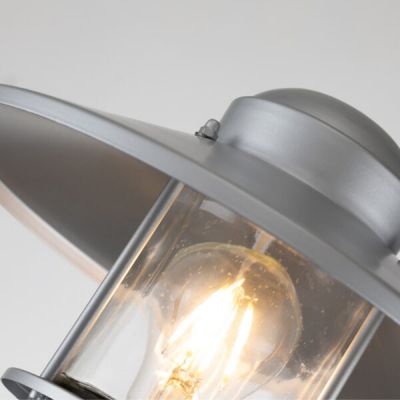 Elstead Lighting Klampenborg lampa stojąca zewnętrzna 1x60 W srebrna KLAMPENBORG-BOL-SIL