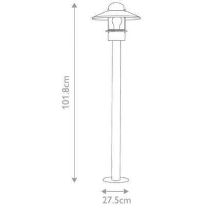 Elstead Lighting Klampenborg lampa stojąca zewnętrzna 1x60 W srebrna KLAMPENBORG-BOL-SIL