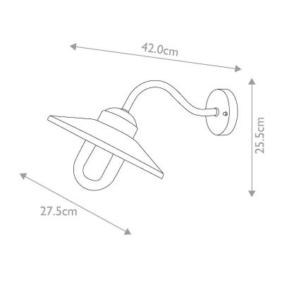 Elstead Lighting Klampenborg kinkiet zewnętrzny 1x60 W niebieski KLAMPENBORG-NVB