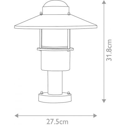 Elstead Lighting Klampenborg lampa stojąca zewnętrzna 1x60 W czarna KLAMPENBORG-PED-BK