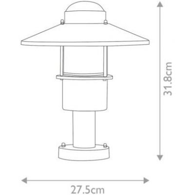 Elstead Lighting Klampenborg lampa stojąca zewnętrzna z czujnikiem ruchu 1x60 W srebrna KLAMPENBORG-PED-PIR-SIL