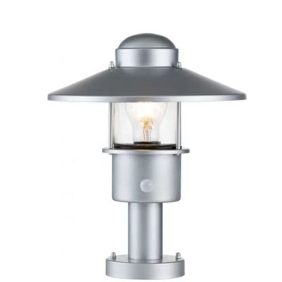 Elstead Lighting Klampenborg lampa stojąca zewnętrzna 1x60 W srebrna KLAMPENBORG-PED-SIL