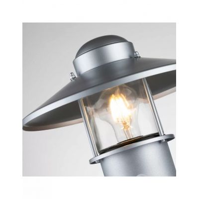 Elstead Lighting Klampenborg lampa stojąca zewnętrzna 1x60 W srebrna KLAMPENBORG-PED-SIL