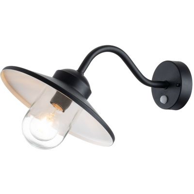 Elstead Lighting Klampenborg kinkiet zewnętrzny z czujnikiem ruchu 1x60 W czarny KLAMPENBORG-PIR-BK