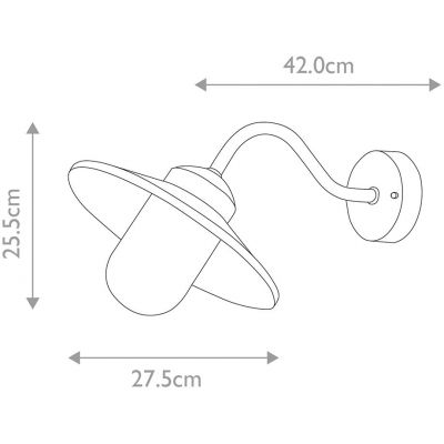 Elstead Lighting Klampenborg kinkiet zewnętrzny z czujnikiem ruchu 1x60 W srebrny KLAMPENBORG-PIR-SIL