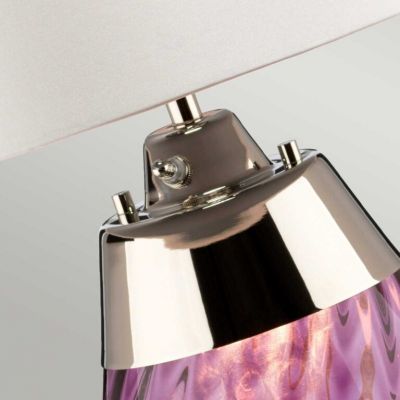Elstead Lighting Lena lampa stołowa 1x60 W 1x7 W LED fioletowa-satyna LENA-TL-S-PLUM-OWSS