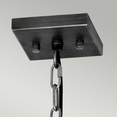 Elstead Lighting Louvre lampa wisząca 1x60 W szary/popielaty LOUVRE-1P