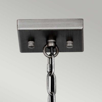 Elstead Lighting Louvre lampa wisząca 4x60 W szary/popielaty LOUVRE-4P