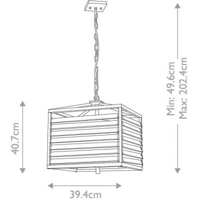 Elstead Lighting Louvre lampa wisząca 4x60 W szary/popielaty LOUVRE-4P