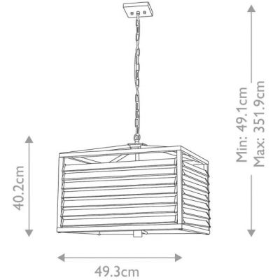 Elstead Lighting Louvre lampa wisząca 6x60 W szary/popielaty LOUVRE-6P