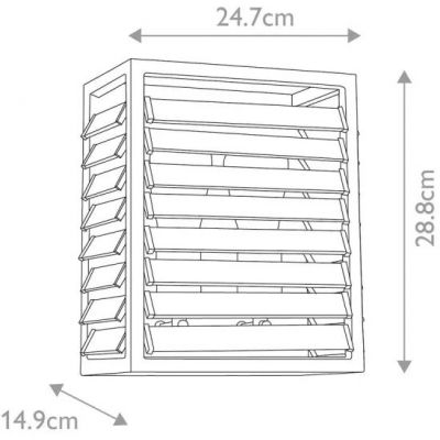 Elstead Lighting Louvre kinkiet 2x60 W szary LOUVRE2