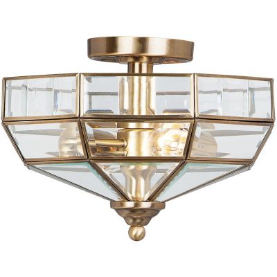 Elstead Lighting Old Park lampa podsufitowa 2x60 W antyczny mosiądz OLD-PARK-AB