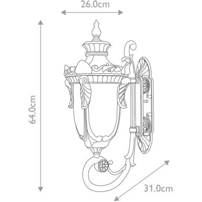 Elstead Lighting Philadelphia kinkiet zewnętrzny 3x60 W postarzany brąz PH1-L-OB