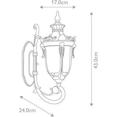 Elstead Lighting Philadelphia kinkiet zewnętrzny 1x60 W postarzany brąz PH1-S-OB