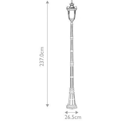 Elstead Lighting Philadelphia lampa stojąca zewnętrzna 3x60 W postarzany brąz PH5-L-OB