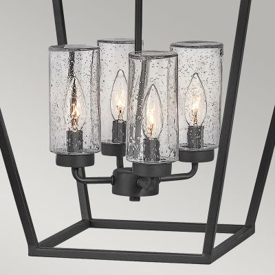 Quintiesse Alford Place lampa wisząca 4x40 W czarna QN-ALFORD-PLACE-4P-MB