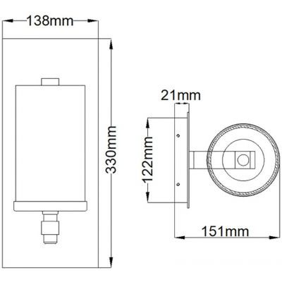 Quintiesse Angelo kinkiet 1x60 W ciemne żelazo/postarzane drewno dębowe QN-ANGELO1