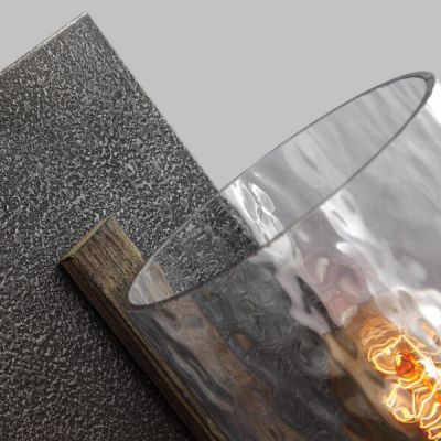 Quintiesse Angelo kinkiet 1x60 W ciemne żelazo/postarzane drewno dębowe QN-ANGELO1