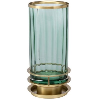 Quintiesse Arno lampa stołowa 1x9 W postarzany mosiądz/zielona  QN-ARNO-GREEN-AB