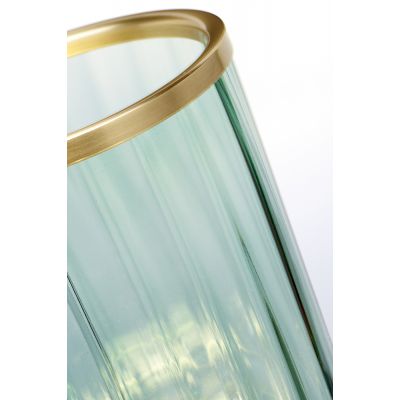 Quintiesse Arno lampa stołowa 1x9 W postarzany mosiądz/zielona  QN-ARNO-GREEN-AB