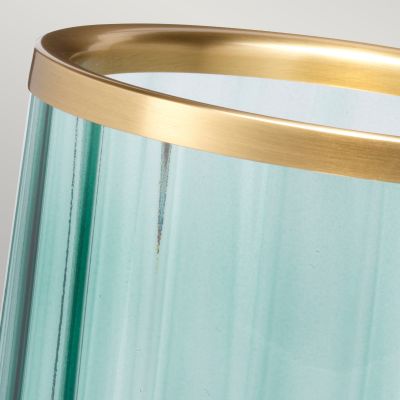 Quintiesse Arno lampa stołowa 1x9 W postarzany mosiądz/zielona  QN-ARNO-GREEN-AB