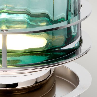Quintiesse Arno lampa stołowa 1x9 W zielona/polerowny nikiel QN-ARNO-GREEN-PN