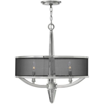 Quintiesse Ascher lampa wisząca 3x60 W czarna/polerowany nikiel QN-ASCHER-3P