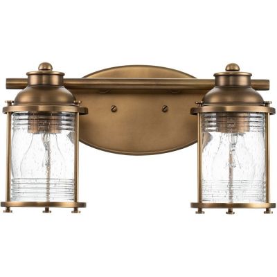 Quintiesse Ashland Bay kinkiet 2x60 W mosiądz QN-ASHLANDBAY2-NBR-BATH