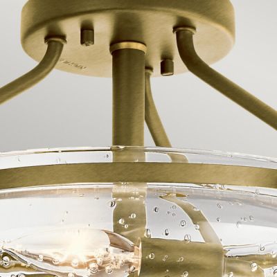 Quintiesse Belle lampa podsufitowa 3x40 W szczotkowany naturalny mosiądz QN-BELLE-SF-BNB