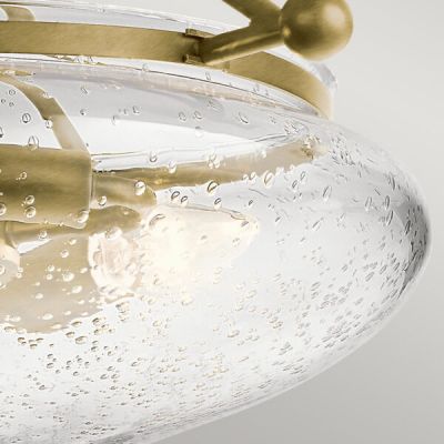 Quintiesse Belle lampa podsufitowa 3x40 W szczotkowany naturalny mosiądz QN-BELLE-SF-BNB