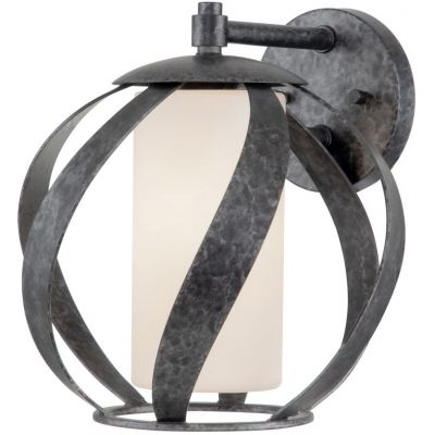 Quintiesse Blacksmith kinkiet 1x60 W stara czerń/opal QN-BLACKSMITH1-OBK