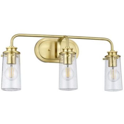 Quintiesse Braelyn kinkiet 3x40 W szczotkowany mosiądz-przezroczysty QN-BRAELYN3-BB