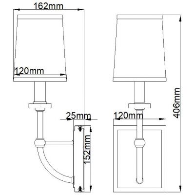 Quintiesse Felixstowe kinkiet 1x3 W polerowany chrom-kremowy QN-FELIXSTOWE1-C