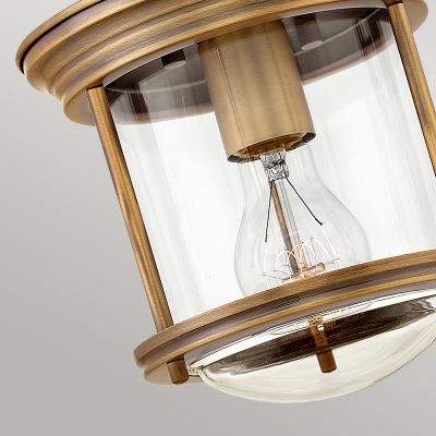 Quintiesse Hadrian lampa podsufitowa 1x60 W przezroczysta/szczotkowany brąz QN-HADRIAN-MINI-F-BR-CLEAR