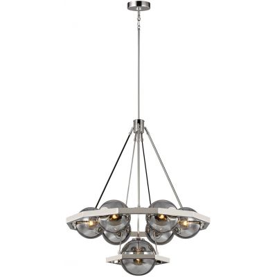 Quintiesse Harper lampa wisząca 7x60 W przydymiona/polerowany nikiel QN-HARPER7