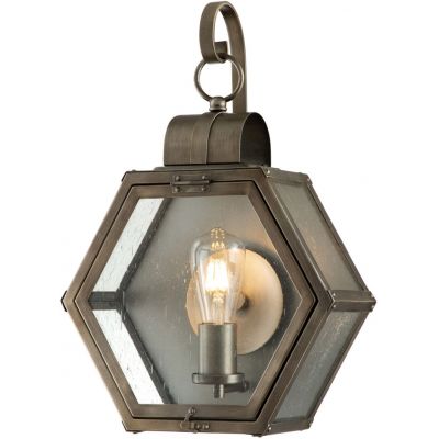 Quintiesse Heath kinkiet zewnętrzny 1x60 W przezroczysty/oksydowany brąz QN-HEATH-M-BU