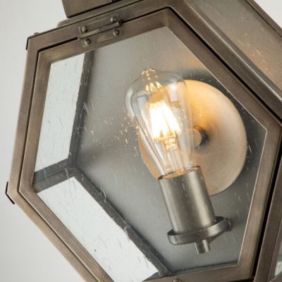 Quintiesse Heath kinkiet zewnętrzny 1x60 W przezroczysty/oksydowany brąz QN-HEATH-M-BU