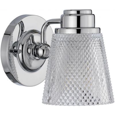 Quintiesse Hudson kinkiet 1x3 W polerowany chrom-przezroczysty QN-HUDSON1-BATH