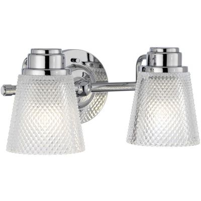 Quintiesse Hudson kinkiet 2x3 W polerowany chrom-przezroczysty QN-HUDSON2-BATH