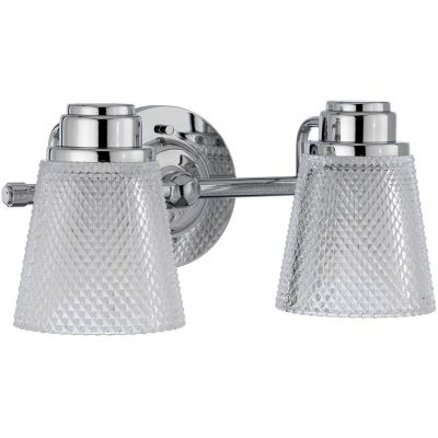 Quintiesse Hudson kinkiet 2x3 W polerowany chrom-przezroczysty QN-HUDSON2-BATH