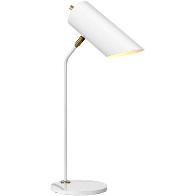 Elstead Lighting Quinto lampa biurkowa 1x8 W biała-postarzany mosiądz QUINTO-TL-WAB