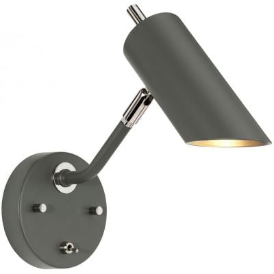 Elstead Lighting Quinto kinkiet 1x8 W ciemny szary-polerowany nikiel QUINTO1-GPN