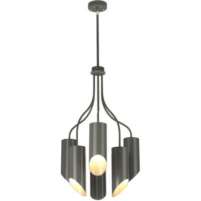 Elstead Lighting Quinto lampa wisząca 6x8 W ciemny szary-polerowany nikiel QUINTO6-GPN