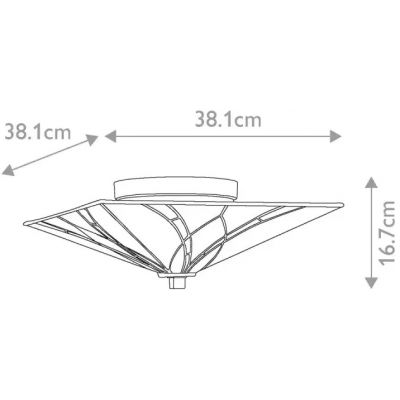 Elstead Lighting Asheville lampa podsufitowa 2x60 W bursztynowa-czerwona-kremowa QZ-ASHEVILLE-F